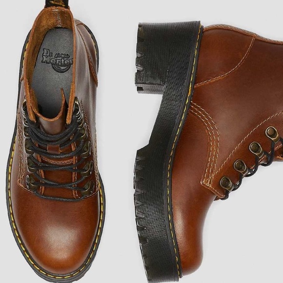 NEW- DR MARTENS LEONA ORLEANS HEEDED BOOTS - Picture 3 of 10